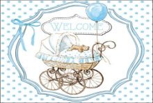 Ambiente Servetten 33x33cm Welcome blue