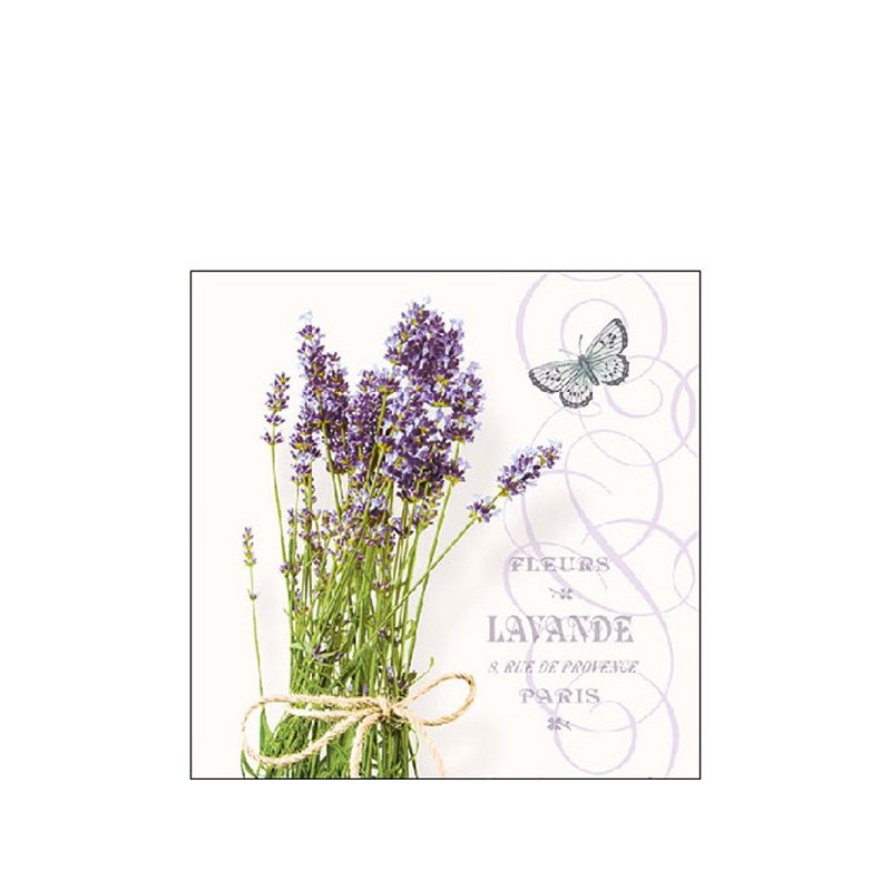 Serviettes Ambiente 25x25cm Bouquet de Lavande