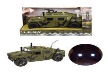 Toi Toys Friction voiture blindée camouflage 1:16 avec lumière et son