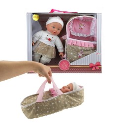 Toi Toys Poupée bébé avec sac de transport pour poupée