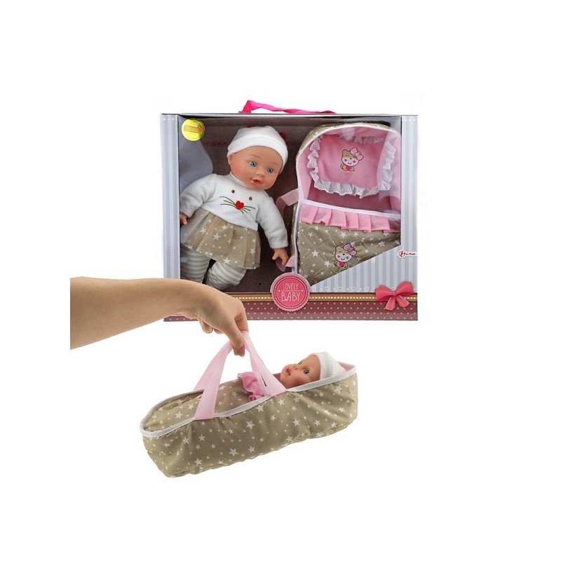 Toi Toys Poupée bébé avec sac de transport pour poupée