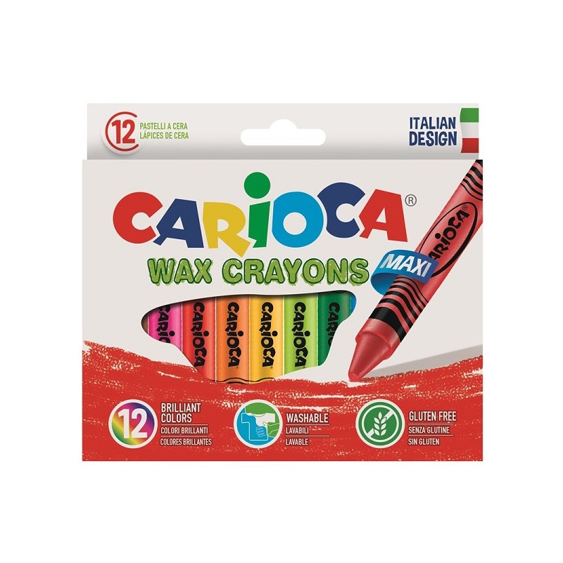 Carioca Maxi waskrijt doos a 12 wasco crayon