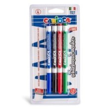 Carioca 4 Whiteboard markers op blister 2,8mm