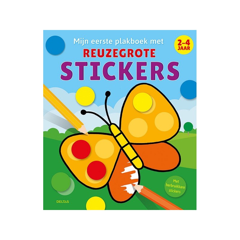 Deltas Mijn eerste plakboek met reuzegrote stickers (2-4jr.)