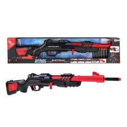 Toi Toys Militaire shotgun zwart/rood met 6 foampijlen