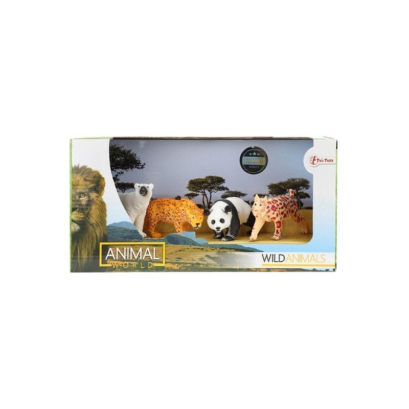 Toi Toys Figurines d'animaux sauvages 4 pièces