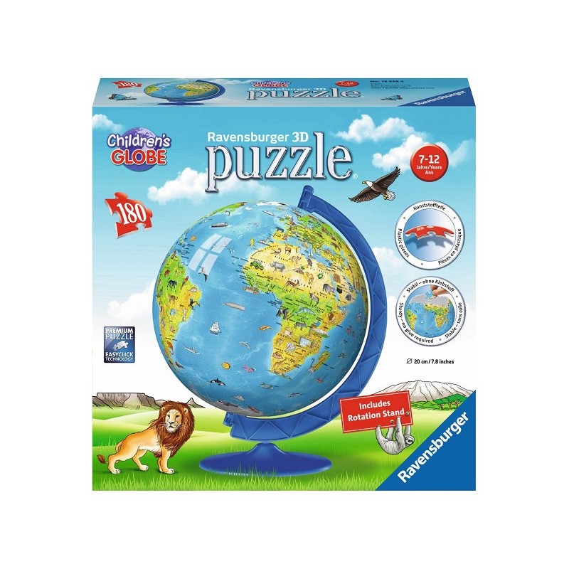 Ravensburger Puzzle 3D XXL Globe pour enfants (180 pièces)