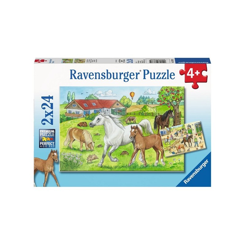 Ravensburger Op de manege 2x24 stukjes