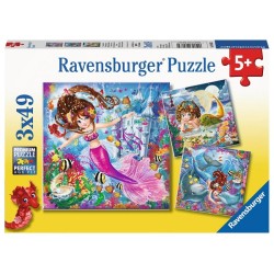 Ravensburger Puzzle Sirènes enchantées 3x49 pièces
