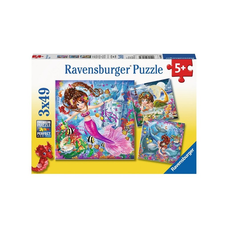 Ravensburger Puzzle Sirènes enchantées 3x49 pièces