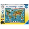 Ravensburger XXL puzzel Dieren Over De Wereld 300 stukjes