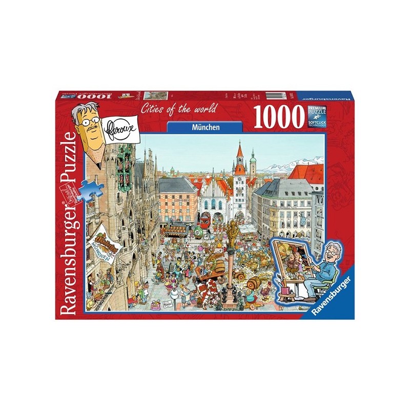 Ravensburger puzzle Fleroux - Munich, villes du monde 1000 pièces
