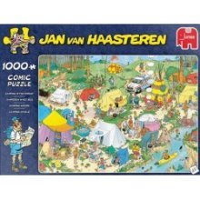 Jumbo puzzel Jan van Haasteren: Kamperen In Het Bos 1000 Stukjes