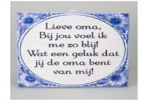 Paperdreams Tegel - Lieve Oma Delfts blauw