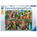 Ravensburger puzzle Chats dans le rack 500 pièces