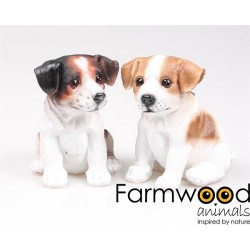 Farmwood Animals Tuinbeeld Hond Jack Russel puppy polystone 16cm