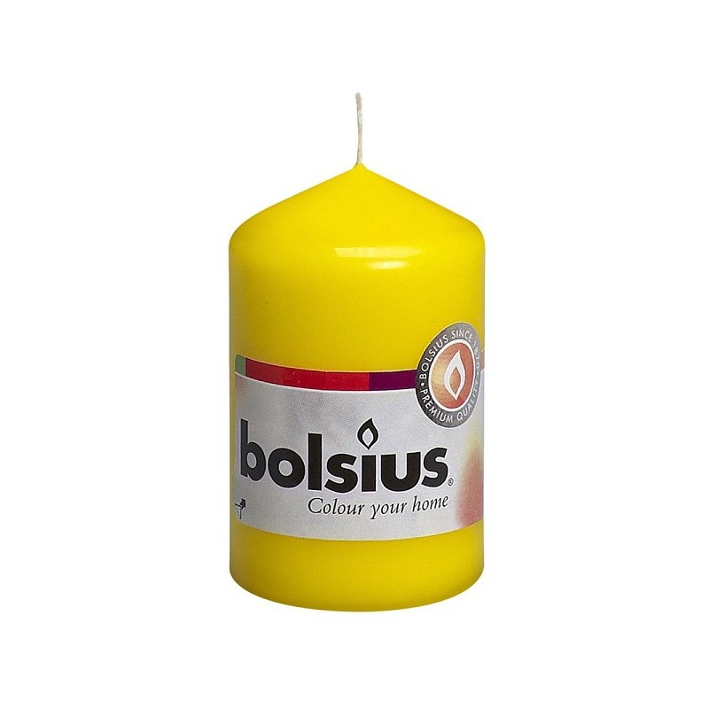 Bougie pilier Bolsius 80/48 jaune