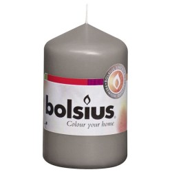 Bougie pilier Bolsius 80/48 gris chaud