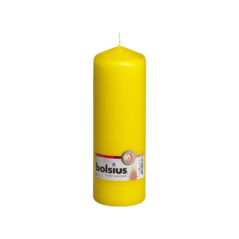 Bougie pilier Bolsius 200/68mm jaune