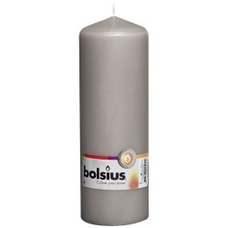 Bougie pilier Bolsius 200/68 gris chaud