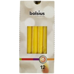 Bolsius tafelkaars 245/24 doos a 12 stuks geel