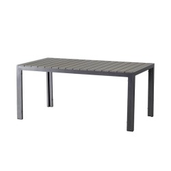 Jersey Table de jardin aluminium / polywood 160x90cm gris