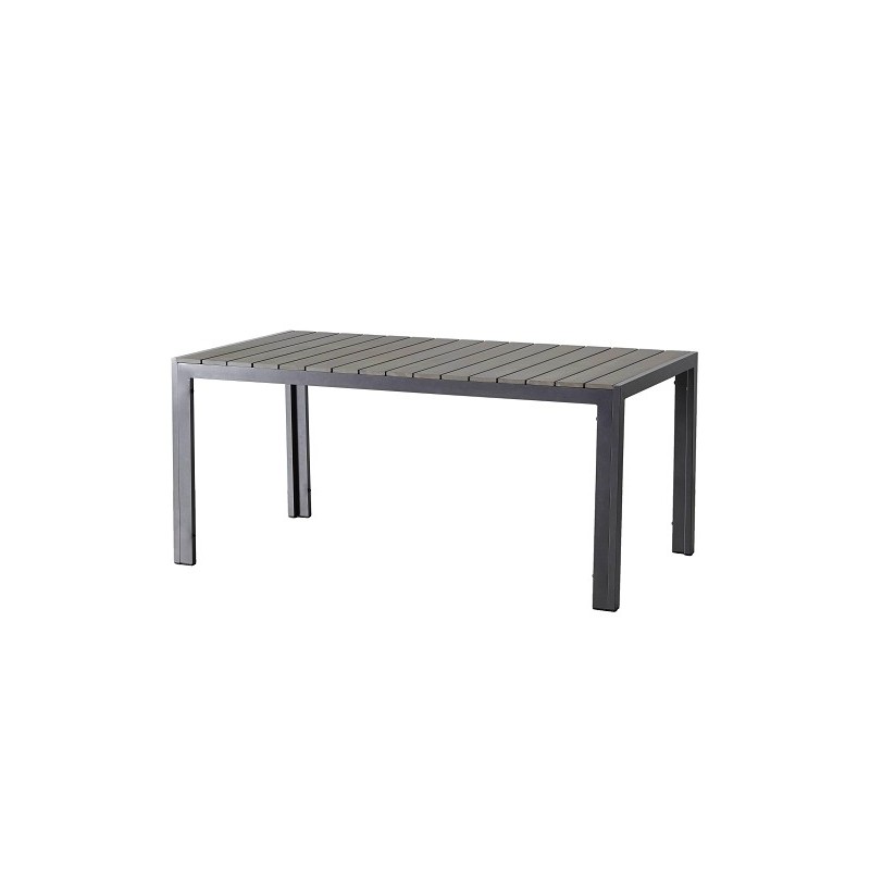 Jersey Table de jardin aluminium / polywood 160x90cm gris