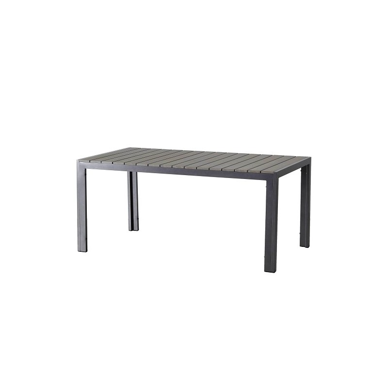 Jersey Tuintafel aluminium / polywood 160x90cm grijs