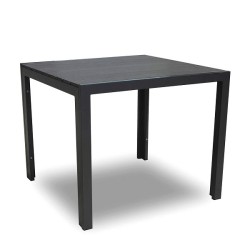Jersey Table de jardin aluminium / polywood 90x90xh74cm anthracite