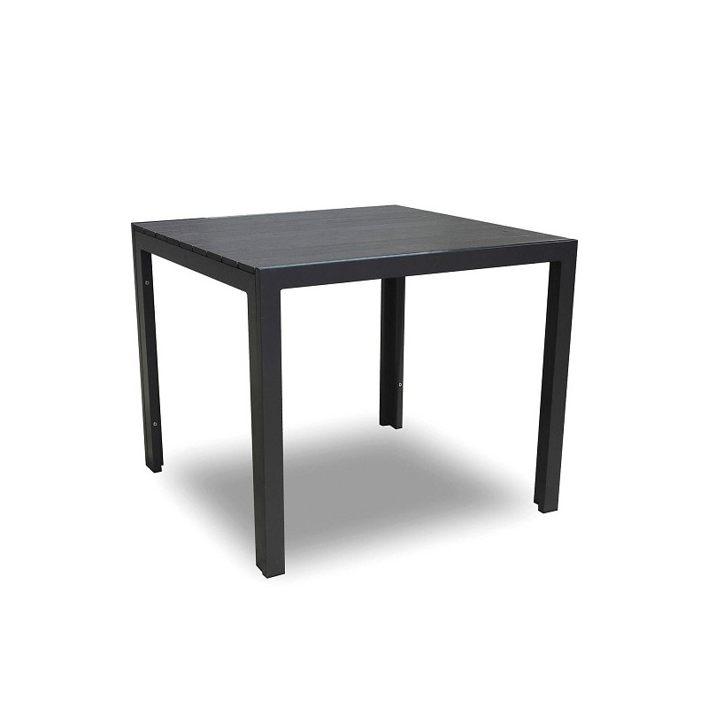 Jersey Table de jardin aluminium / polywood 90x90xh74cm anthracite