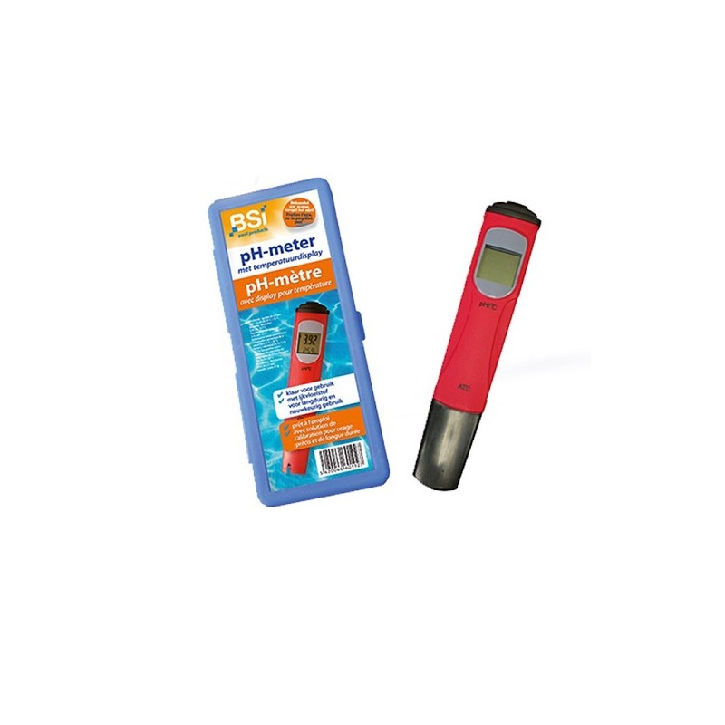 pH-mètre numérique BSI avec indication de température pour l'eau de piscine