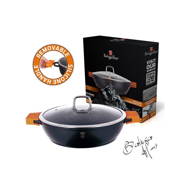 BerlingerHaus cocotte / wok 28cm granit ligne diamant