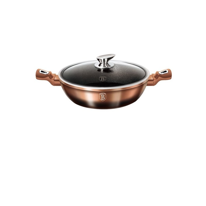 BerlingerHaus cocotte/wok 28cm Ligne Métallique Collection Rose Gold Noir