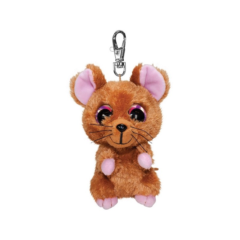 Lumo Stars Knuffel Mouse Mus met clip 8,5cm sleutelhanger