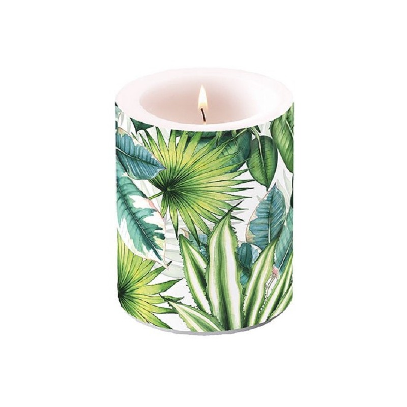 Bougie Ambiente Grandes Feuilles Tropicales