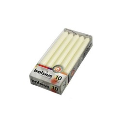 Bougie de table Bolsius 230/20 boîte de 10 ivoire