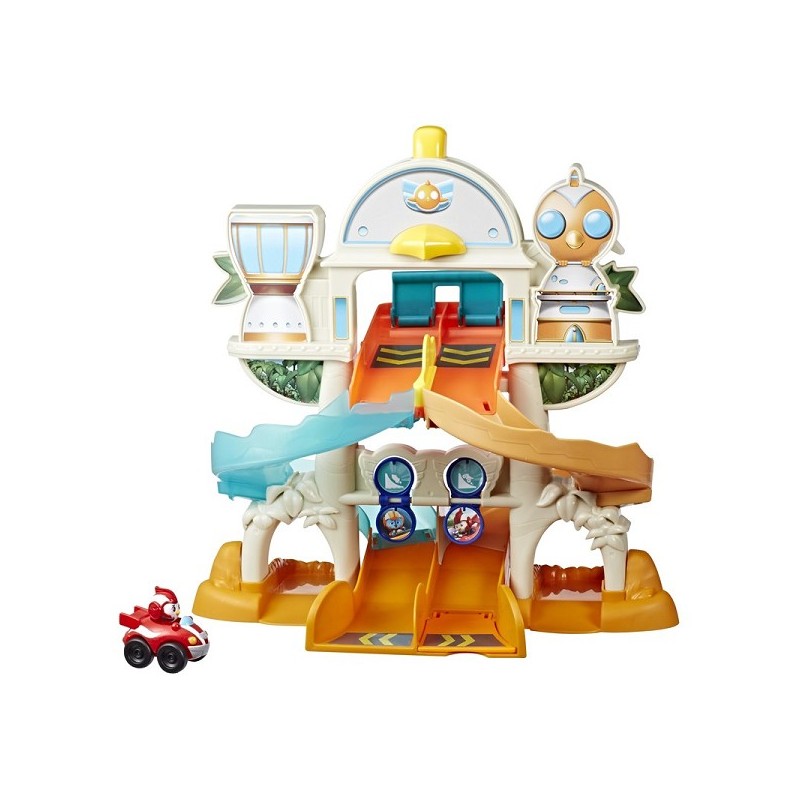 Hasbro Playskool Nicelodeon jr. - Circuit de course Top Wing Academy - Garage pour jeux de voitures