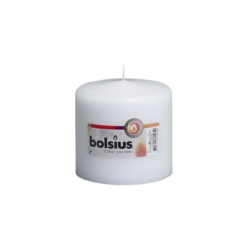 Bougie pilier Bolsius 100/100 mm blanc