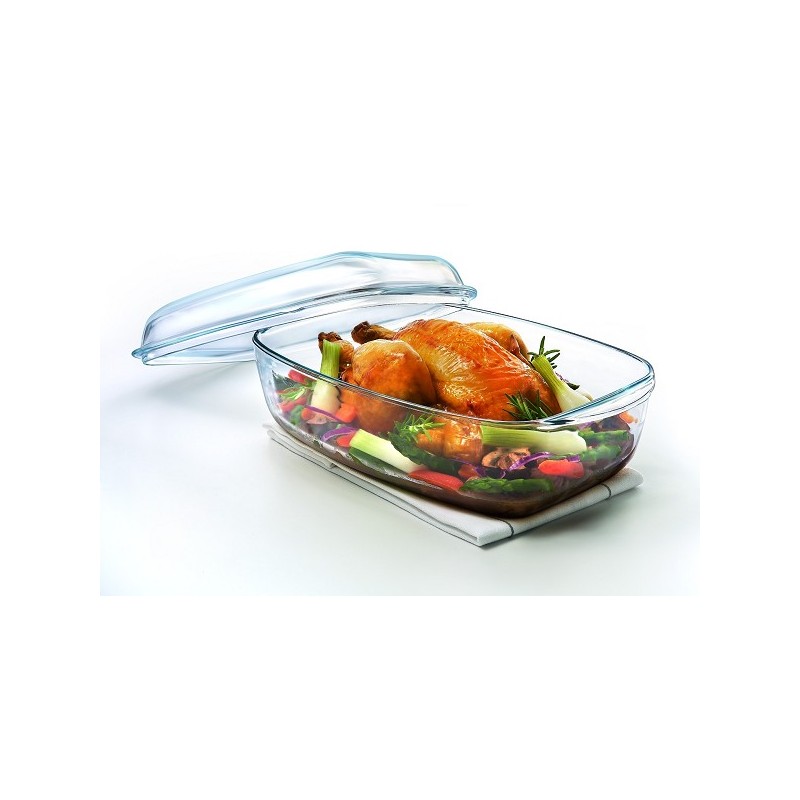 Pyrex Plat de cuisson rectangulaire avec couvercle 4,3+2,2L 32 x 21 x 9 cm