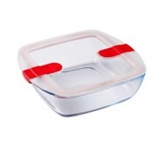 Pyrex COOK&HEAT Plat carré avec couvercle 2,2L 25x22x7cm