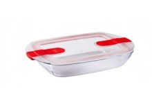 Pyrex COOK&HEAT Rechthoekige schaal met deksel 2,5L 28x20x8cm