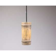 Lamp bamboelook 9x9x26cm