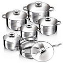 Blaumann Gourmet line Set de poêles 6 pièces en inox également induction