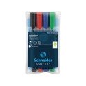 Schneider Maxx 133 permanentmarker beitel punt etui a 4 stuks