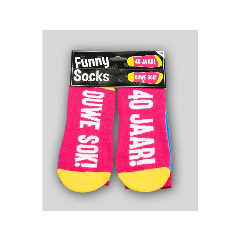 Paperdreams Funny socks - 40 jaar