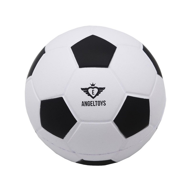 Ballon de football en mousse souple Ø12,5cm noir/blanc