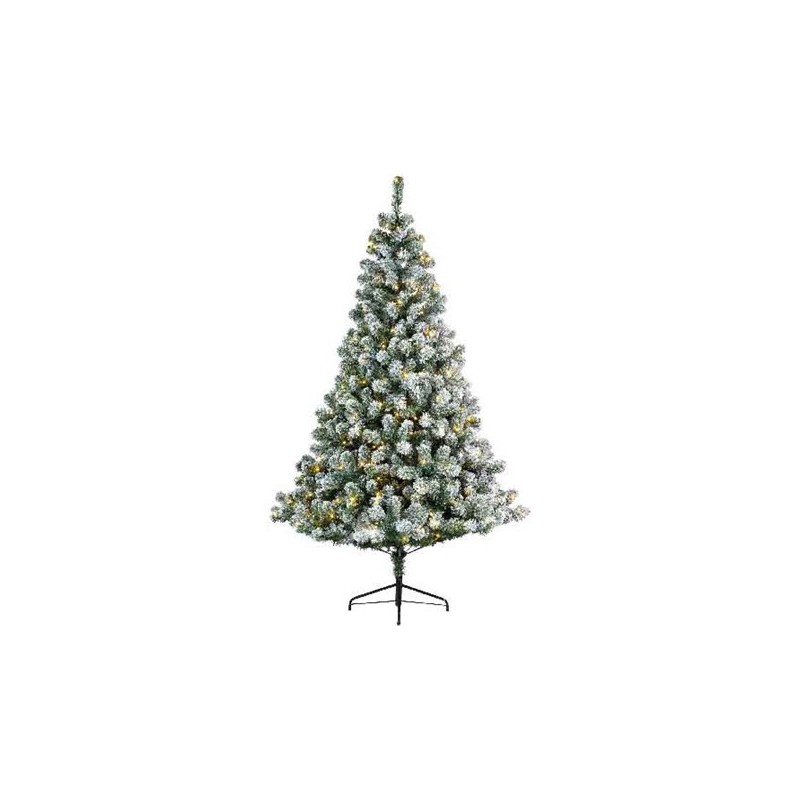 Sapin de Noël artificiel Everlands Pin Impérial enneigé, 150 cm de haut, éclairé par 170 lampes LED blanc chaud intégrées