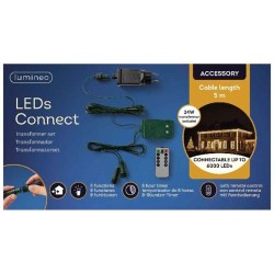 Lumineo LED's connect koppelverlichting los startsnoer met trafo buiten groen 500cm. Voor alle LED's connec