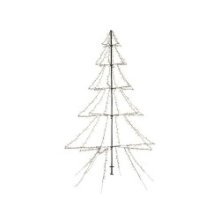 Lumineo Kerstboom vorm LED buitenverlichting vrijstaand 300cm hoog warmwit