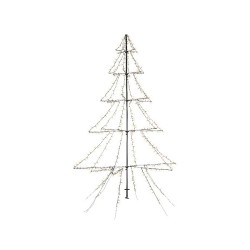 Lumineo Kerstboom vorm LED buitenverlichting vrijstaand 300cm hoog warmwit